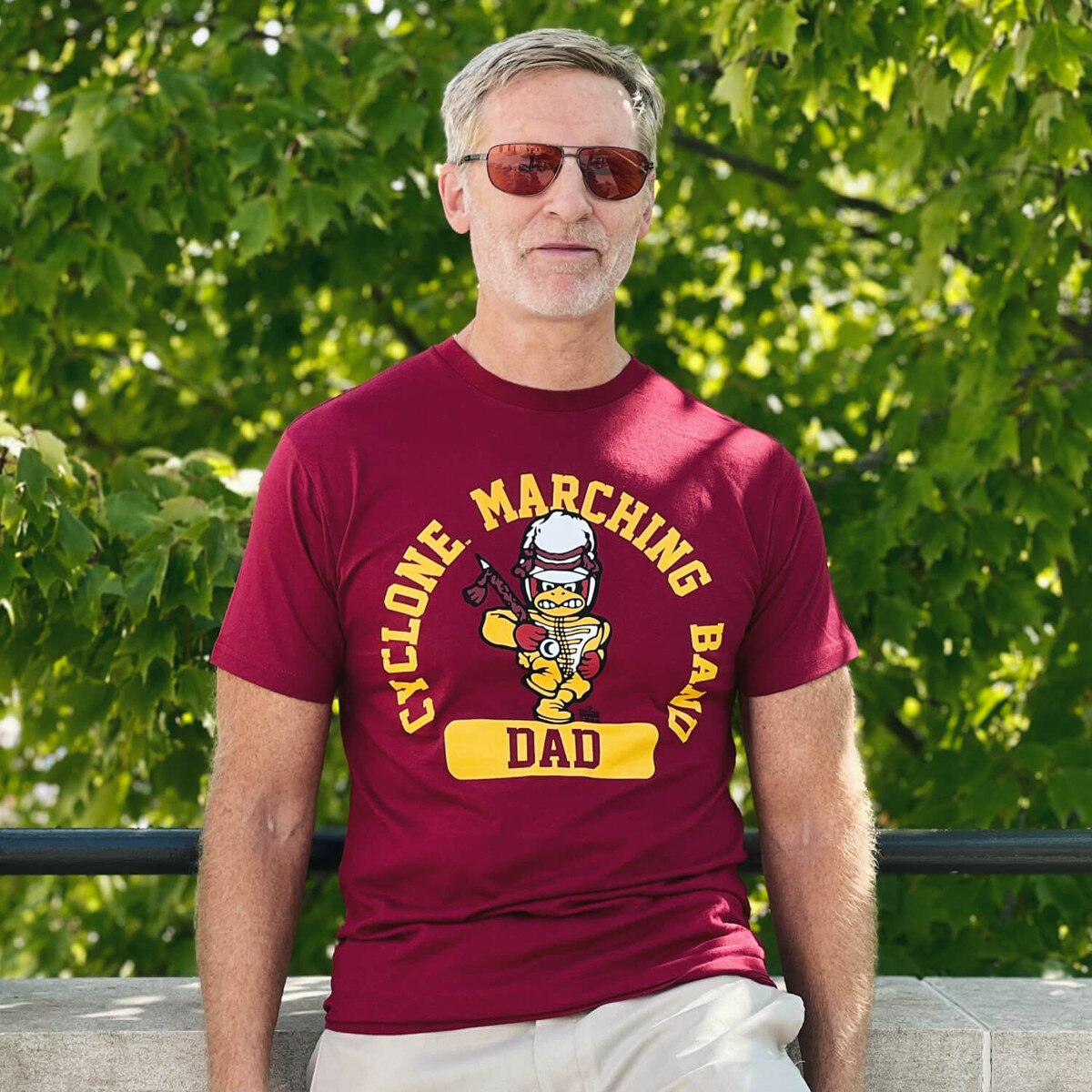 CI Sport Cyclone Marching Band Dad Cardinal Short Sleeve T-Shirt (was $19.99)